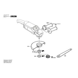 для угловой шлифмашины Bosch PWS 20-230 J 230 V 3603C59V00, деталировка 2