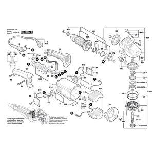 для угловой шлифмашины Bosch PWS 20-230 J 230 V 3603C59V05, деталировка 1