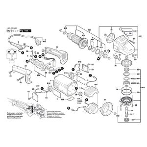 для угловой шлифмашины Bosch PWS 20-230 J 230 V 3603C59V06, деталировка 1