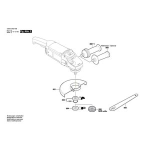 для угловой шлифмашины Bosch PWS 20-230 J 230 V 3603C59V06, деталировка 2