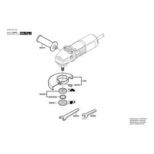 для угловой шлифмашины Bosch PWS 5-115 220 V 0603278103, деталировка 2