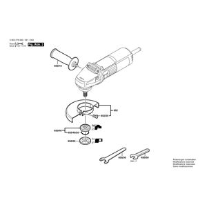 для угловой шлифмашины Bosch PWS 500 220 V 0603278060, деталировка 2