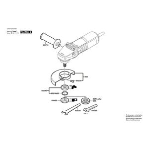 для угловой шлифмашины Bosch PWS 550 230 V 0603278483, деталировка 2