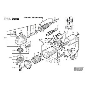 для угловой шлифмашины Bosch PWS 550 230 V 3603C99000, деталировка 1