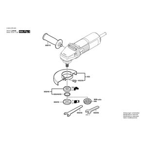 для угловой шлифмашины Bosch PWS 6-115 220 V 0603278203, деталировка 2