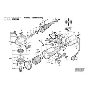 для угловой шлифмашины Bosch PWS 6-115 230 V 0603372003, деталировка 1