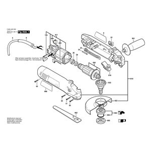 для угловой шлифмашины Bosch PWS 600 230 V 0603400003, деталировка 1