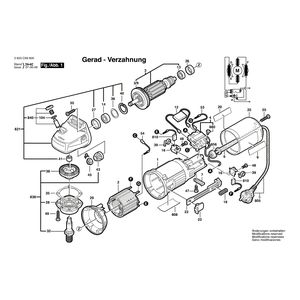 для угловой шлифмашины Bosch PWS 7-115 230 V 3603C99600, деталировка 1