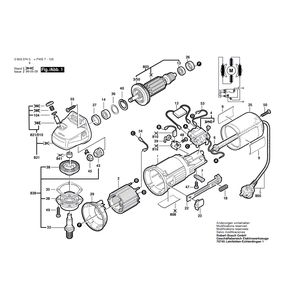 для угловой шлифмашины Bosch PWS 7-125 230 V 0603374003, деталировка 1