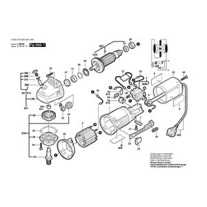 для угловой шлифмашины Bosch PWS 700 230 V 0603373060, деталировка 1