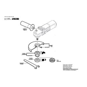 для угловой шлифмашины Bosch PWS 700 230 V 0603373060, деталировка 2