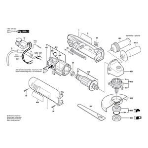 для угловой шлифмашины Bosch PWS 8-125 CE 230 V 0603404703, деталировка 1