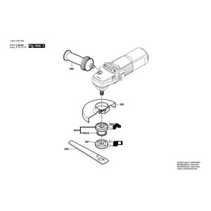 для угловой шлифмашины Bosch PWS 8-125 CE 230 V 3603C99B00, деталировка 2