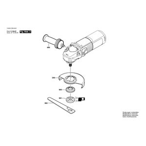 для угловой шлифмашины Bosch PWS 8-125 CE 230 V 3603C99B01, деталировка 2