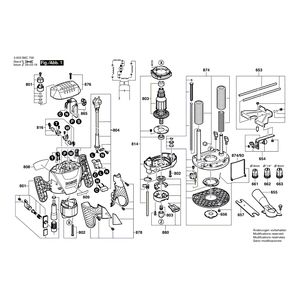 для вертикальной фрезерной машины Bosch POF 1300 ACE 230 V 3603B6C700, деталировка 1