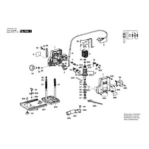 для вертикальной фрезерной машины Bosch POF 400 230 V 0603261103, деталировка 1