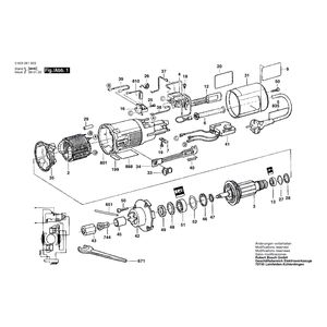 для вертикальной фрезерной машины Bosch POF 600 ACE 220 V 0603261669, деталировка 1