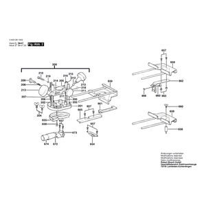 для вертикальной фрезерной машины Bosch POF 600 ACE 220 V 0603261669, деталировка 2