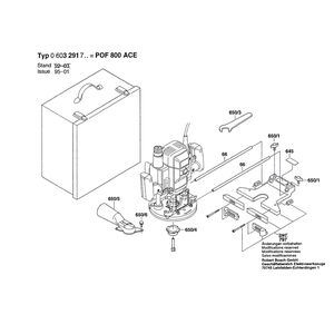 для вертикальной фрезерной машины Bosch POF 800 ACE 230 V 0603291703, деталировка 2