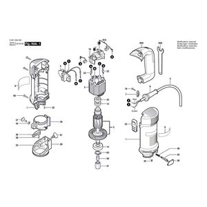 для вертикальной фрезерной машины Bosch ROTOCUT PLUS 230 V 0601638303, деталировка 1