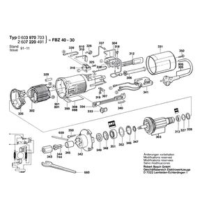 для фрезера Bosch FBZ 40-30 230 V 0603970703, деталировка 1