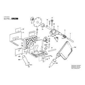 для фрезера для шпунтовых стыков Bosch PSF 22 220 V 0603228003, деталировка 1