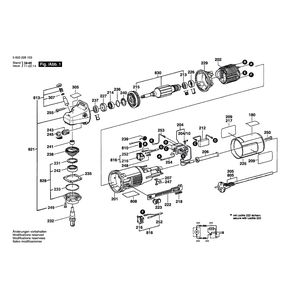 для фрезера для шпунтовых стыков Bosch PSF 22 A 230 V 0603228103, деталировка 1