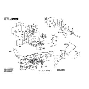 для фрезера для шпунтовых стыков Bosch PSF 22 A 230 V 0603228103, деталировка 2