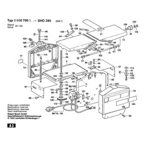 для фуговально-рейсмусового станка Bosch SHO 280 220 V 0600700103, деталировка 1