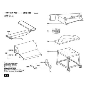 для фуговально-рейсмусового станка Bosch SHO 280 220 V 0600700103, деталировка 3