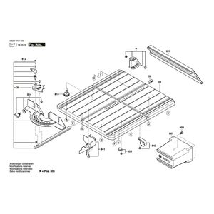 для настольной циркулярной пилы Bosch AdvancedTableCut 52 230 V 3603M12000, деталировка 1