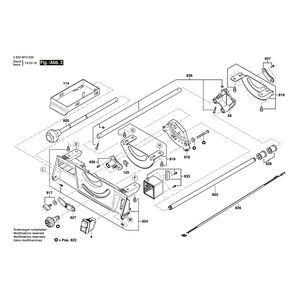 для настольной циркулярной пилы Bosch AdvancedTableCut 52 230 V 3603M12000, деталировка 2