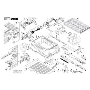 для настольной циркулярной пилы Bosch PPS 7S 230 V 3603M03300, деталировка 1