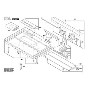 для настольной циркулярной пилы Bosch PTS 10 230 V 3603L03000, деталировка 1