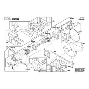 для настольной циркулярной пилы Bosch PTS 10 230 V 3603L03000, деталировка 3