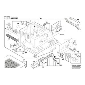 для настольной циркулярной пилы Bosch PTS 10 230 V 3603L03000, деталировка 4