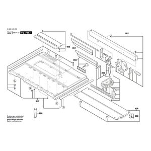 для настольной циркулярной пилы Bosch PTS 10 230 V 3603L03200, деталировка 1