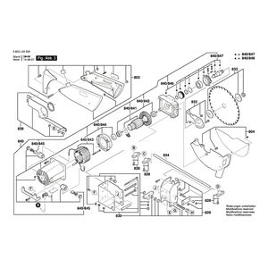 для настольной циркулярной пилы Bosch PTS 10 230 V 3603L03200, деталировка 3