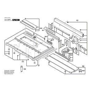 для настольной циркулярной пилы Bosch PTS 10 230 V 3603L03201, деталировка 1