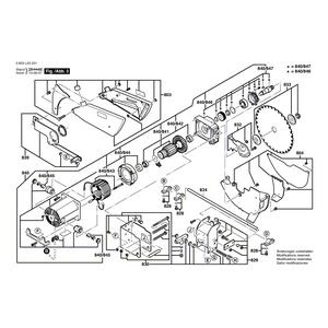 для настольной циркулярной пилы Bosch PTS 10 230 V 3603L03201, деталировка 3