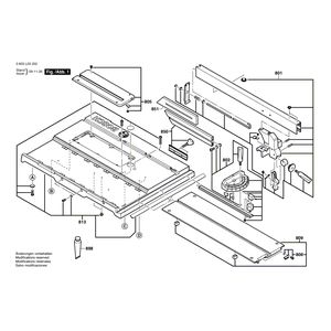 для настольной циркулярной пилы Bosch PTS 10 230 V 3603L03202, деталировка 1