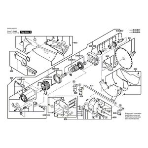 для настольной циркулярной пилы Bosch PTS 10 230 V 3603L03202, деталировка 3