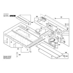 для настольной циркулярной пилы Bosch PTS 10 230 V 3603M03400, деталировка 1