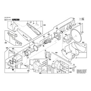 для настольной циркулярной пилы Bosch PTS 10 230 V 3603M03400, деталировка 3