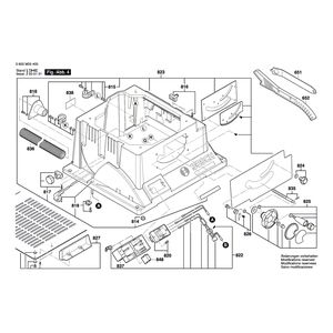 для настольной циркулярной пилы Bosch PTS 10 230 V 3603M03400, деталировка 4