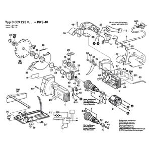 для ручной циркуляной пилы Bosch PKS 40 230 V 0603225003, деталировка 1