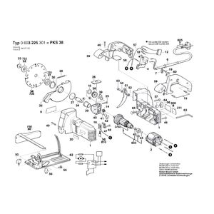 для ручной циркуляной пилы Bosch PKS 40 230 V 0603225301, деталировка 1