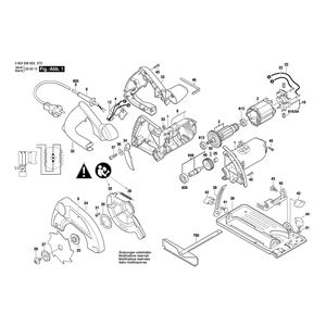 для ручной циркуляной пилы Bosch PKS 40 230 V 0603328003, деталировка 1