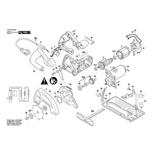 для ручной циркуляной пилы Bosch PKS 40 230 V 0603328080, деталировка 1