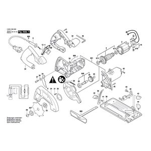 для ручной циркуляной пилы Bosch PKS 40 230 V 3603C28000, деталировка 1